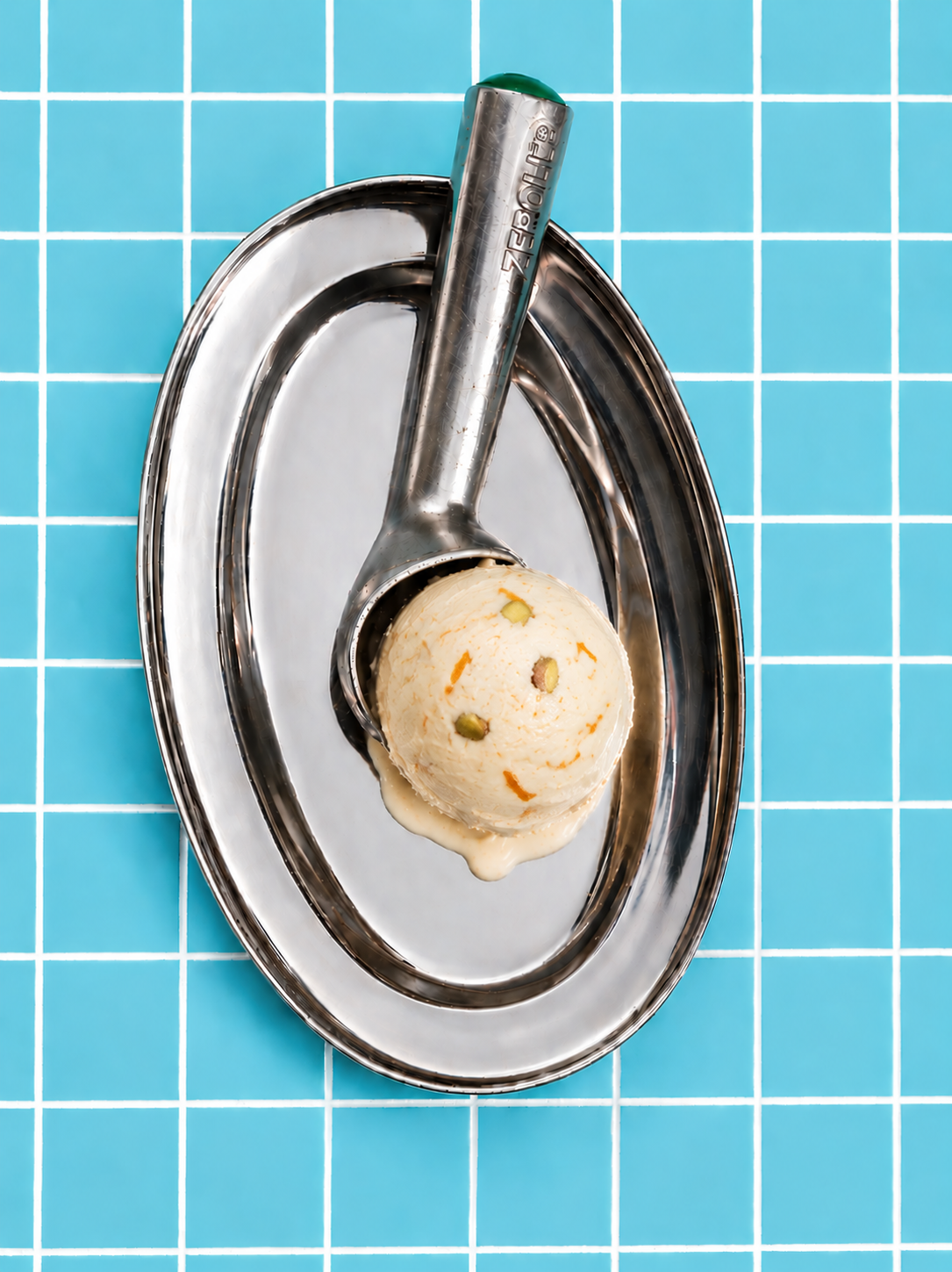 Mascarpone met gekonfijte sinaasappel en pistache