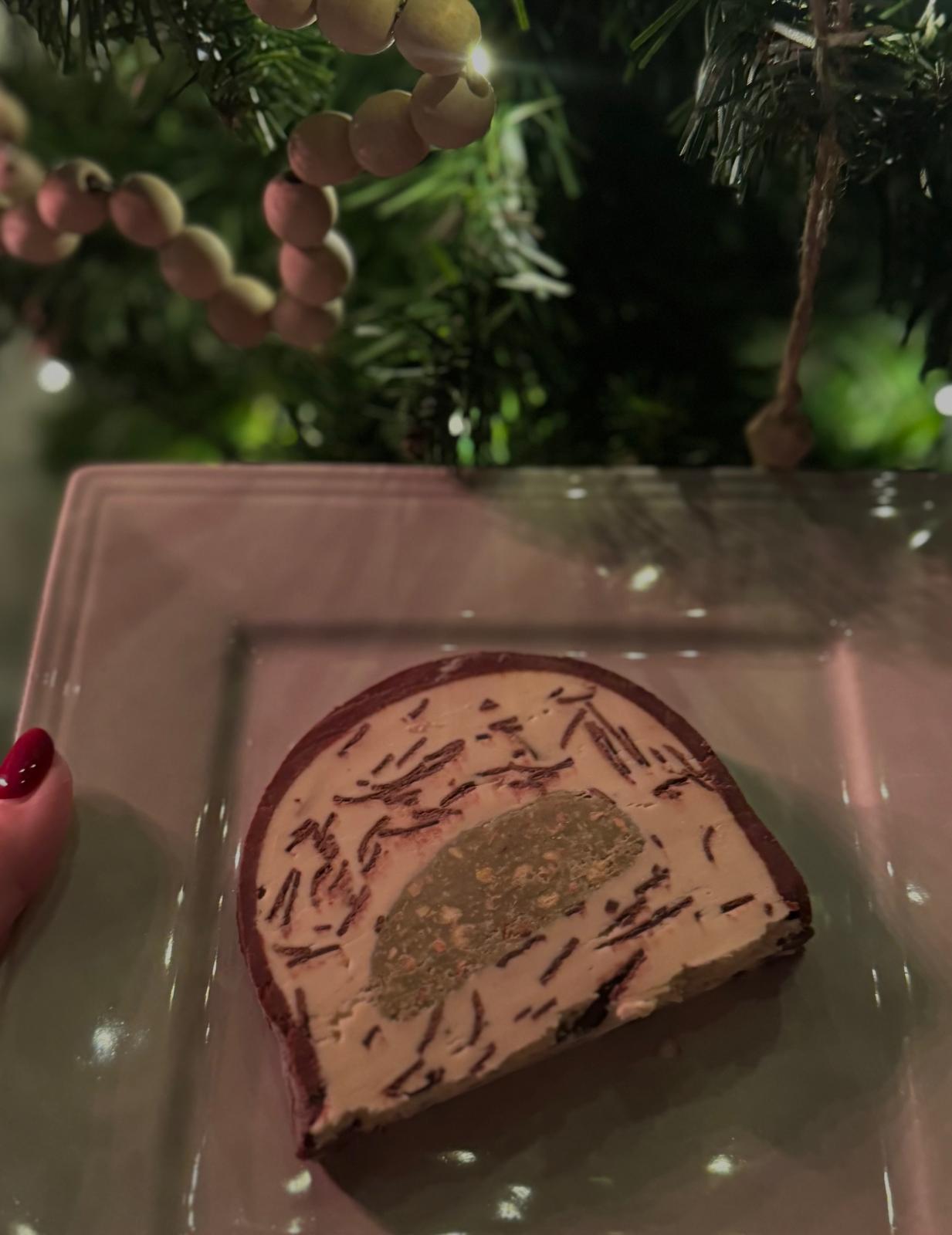Kerstbuche Chocolade & crunchy pistache